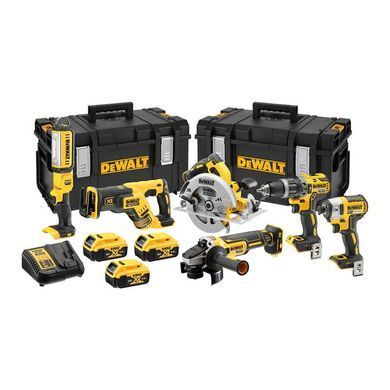 Набір з шести акумуляторних безщіткових інструментів DeWALT DCK623P3