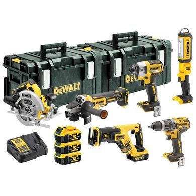 Набір з шести акумуляторних безщіткових інструментів DeWALT DCK623P3