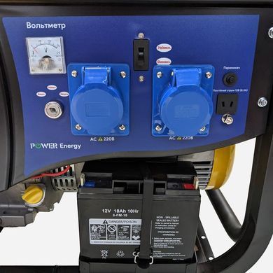 Бензиновый генератор PROFI-TEC PE-9000GE, 220 В, 8.0 кВт, ручной + электростартер