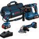 Набор аккумуляторного инструмента Bosch Professional 18V GSR 18V-45 + GBH 18V-22 + GWS 18V-8, 3&times;4 Ah