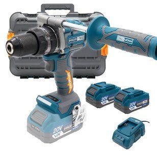 Акумуляторна ударна дриль PROFI-TEC PPCD16020, 20 В, 2&times;4.0 А&middot;г, ЗП
