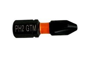 Біта ударна GTM PH2 25 мм 2 шт S2, торсіонна, магнітна, хвостовик 1/4"