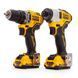 Набір з двох акумуляторних безщіткових інструментів DeWALT DCK2110L2T