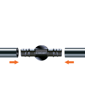 Патрубок 1/2"-1/2" Claber для подключения дождя подземного полива, 5 шт