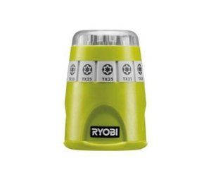 Набор бит Torx, 10 шт., 25 мм, Ryobi. RAK10TSD (5132002788) &mdash; (1&times;TX10, 3&times;TX20, 3&times;TX25, 1&times;TX30, 1&times;TX40 и магнитный держатель 60 мм)