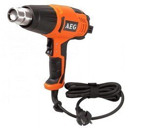 Фен будівельний AEG HG560D, 1500 Вт, 300&ndash;560&deg;C, 253&ndash;420 л/хв, 0.85 кг