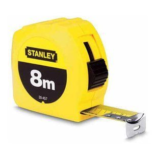 Рулетка STANLEY : 8 м х 25 мм. пластмасовий корпус