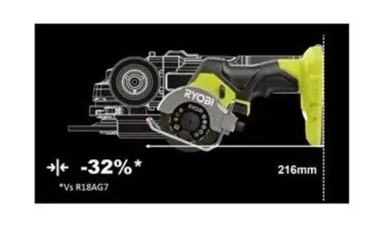Аккумуляторная дисковая пила 18В ONE+, 76мм, бесщёточная, Ryobi RCT18C-0