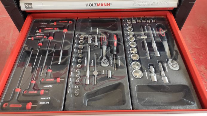 Тележка для мастерской с инструментами из хромованадиевой стали Holzmann WW 790W