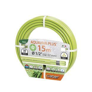 Шланг поливочный Claber 1/2", 15м Aquaviva Plus, салатовый