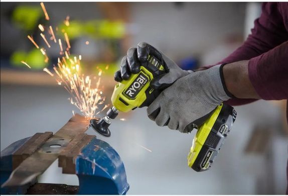 Пряма шліфмашина акумуляторна 18В ONE+, 0&ndash;22000 об/хв, цанга 6,35 мм, Ryobi. RDG18C-0