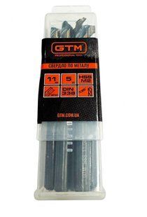 Свердло по металу 11,0 мм GTM HSS-TiN, 5 шт