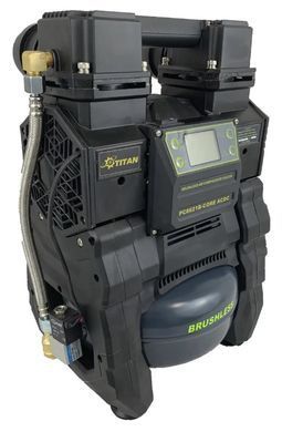Безмасляный аккумуляторно-сетевой компрессор Titan PC8621B-CORE ACDC 800 Вт, 130 л/мин