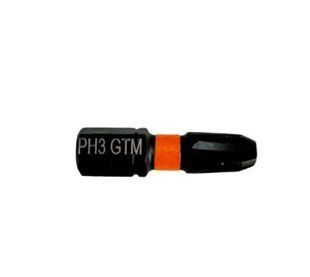 Біта ударна GTM PH3 25 мм 2 шт S2, торсіонна, магнітна, хвостовик 1/4"