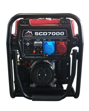 Генераторна установка Vulkan SCD7000 дизель 3ф 5,0кВт ел.старт, бак18л, колеса