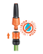 Коннектор Claber 5/8" AquaStop для поливочного шланга, ок