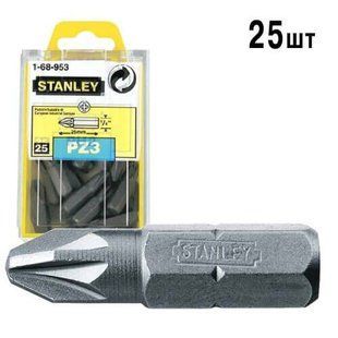 Насадка викруткова STANLEY : "Pozidriv" PZ3 х 25 мм. 25 (Шт/Уп.)