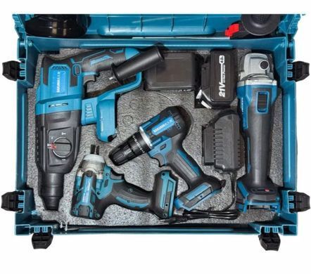 Набор аккумуляторного инструмента SAKUMA BLUE CX4T 21В 4&times; инструмент
