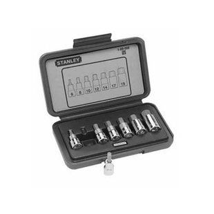 Набір головок торцевих STANLEY 1/2" з насадками 6-гранними М6-19 мм, 7 шт.