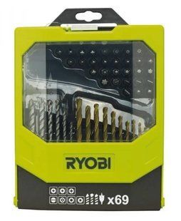 Набор бит и сверл 69 ед., Ryobi. RAK69MiX (5132002687)