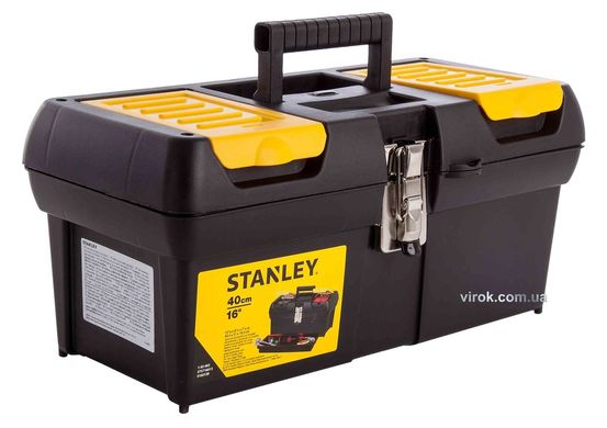 Ящик для інструменту STANLEY series 2000 : 2 органайзери, лоток, металeві замки, М= 410х200х185 мм.