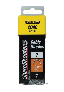 Скоби для кабеля STANLEY : тип "S" 12 мм x 1000 шт.