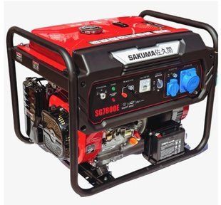 Бензиновый генератор SAKUMA SG7800E, 7,8 kVA (6,5 кВт)
