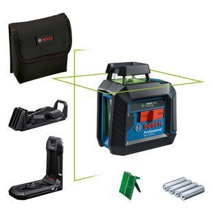 Лазерний нівелір Bosch Professional GLL 2-20 G із тримачем, зелений промінь, 10 м