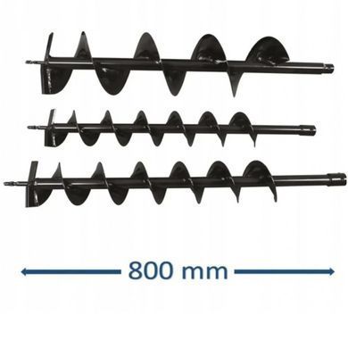 Мотобур бензиновий Scheppach EB2000, двигун 52 см&sup3;, 1.9 к.с., комплект бурів 100/150/200 мм