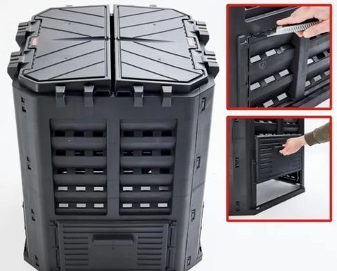Компостер HECHT 3060, 360 л, пластиковий, вентиляція, без дна