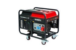 Бензиновый генератор SAKUMA SG13002E3 13/12 кВА, 380В, эл. стартер, двухцилиндровый двигатель SG2V80F, 713 см&sup3;