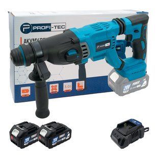 Аккумуляторный перфоратор PROFI-TEC PBH201BL (2&times;4.0 Ач, ЗУ)
