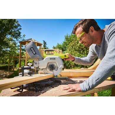 Торцовочная пила аккумуляторная 18В ONE+ 216 мм 3200об/мин с протяжкой Ryobi R18MS216-0 5133003597
