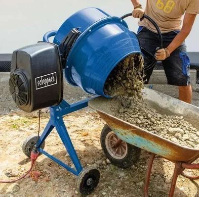 Бетономешалка Scheppach MIX160, 0,65 кВт, 230В/50Гц, 160 л, 29,5 об/мин