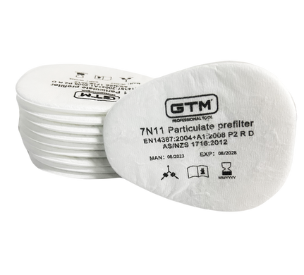 Предфильтр противоаэрозольный GTM 7N11 P2 R D (1 шт), для масок GTM 600/7500