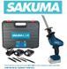 Аккумуляторная сабельная пила SAKUMA BLUE CRS6021-CORE, 18&ndash;21 В, 0&ndash;3000 ход/мин
