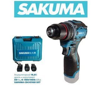 Акумуляторний ударний шуруповерт SAKUMA CD5521B SET 16.8В, 50 Нм, безщітковий, 2 АКБ 2А&middot;год