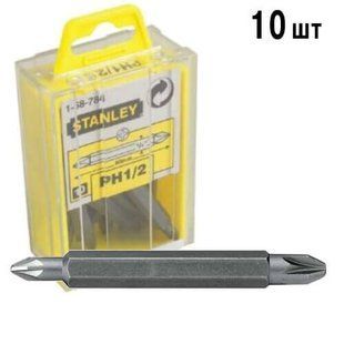 Насадка викруткова двостороння STANLEY : "Philips" PH1 > PH2 x 60 мм, 10 (Шт/Уп.)