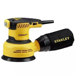Шліфмашина ексцентрикова мережева STANLEY : P= 300 Вт, 13000 об/хв, амплітуда- 2.5 мм, диск &Oslash;=125 мм