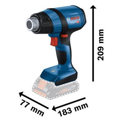 Акумуляторний технічний фен Bosch Professional GHG 18V-50 з 2 насадками