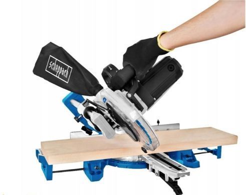 Торцювальна пила Scheppach HM 90 SL, 2200 Вт, диск 216 мм, протяжка, лазер + LED