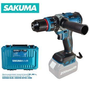 Ударная аккумуляторная дрель-шуруповерт SAKUMA CDC8521B-CORE 21В, 85 Нм