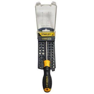 Отвертка держатель бит HEX 1/4" STANLEY : комплект 34 шт.