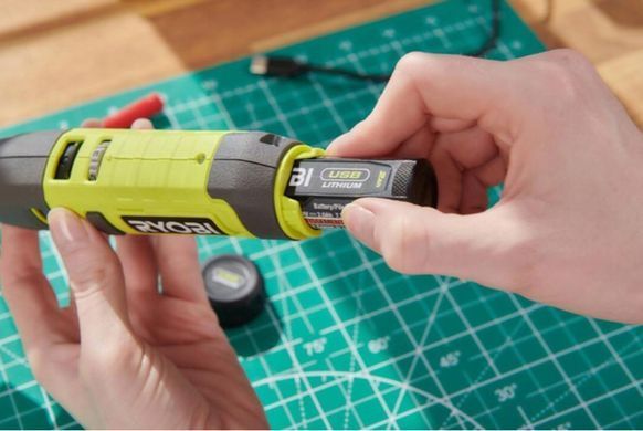 Акумуляторний гравер 4В USB, 5000&ndash;25000об/хв, аксесуари 15 шт., Ryobi. RRT4-120GA15