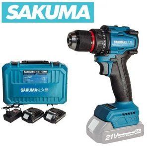 Акумуляторний ударний шуруповерт SAKUMA BLUE CDC4521B SET 21В, 45 Нм, безщітковий, 2 АКБ 2А&middot;год
