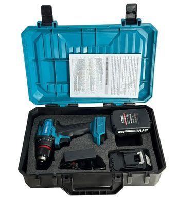 Аккумуляторный ударный шуруповерт SAKUMA BLUE CDC4521B SET 21В, 45 Нм, бесщеточный, 2 АКБ 2А&middot;ч