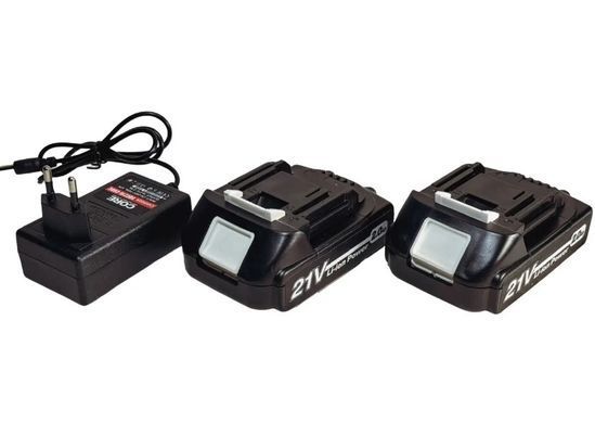 Аккумуляторный ударный шуруповерт SAKUMA BLUE CDC4521B SET 21В, 45 Нм, бесщеточный, 2 АКБ 2А&middot;ч