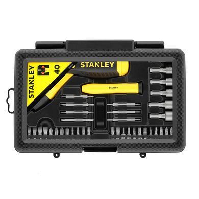 Отвертка реверсивная STANLEY "Pistol Grip Ratchet" : трещотка, насадки, 38 шт.