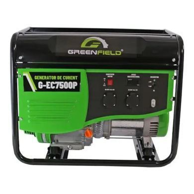 Бензиновый однофазный генератор Greenfield G-EC7500P 6,5&ndash;7 кВт, электростанция, электрогенератор