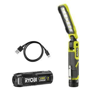 Ліхтар акумуляторний USB 4В, 650лм, інспекційний, бат 2Аг, Ryobi. RLI4-120G. 5133006225